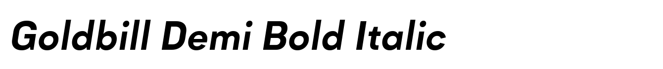 Goldbill Demi Bold Italic